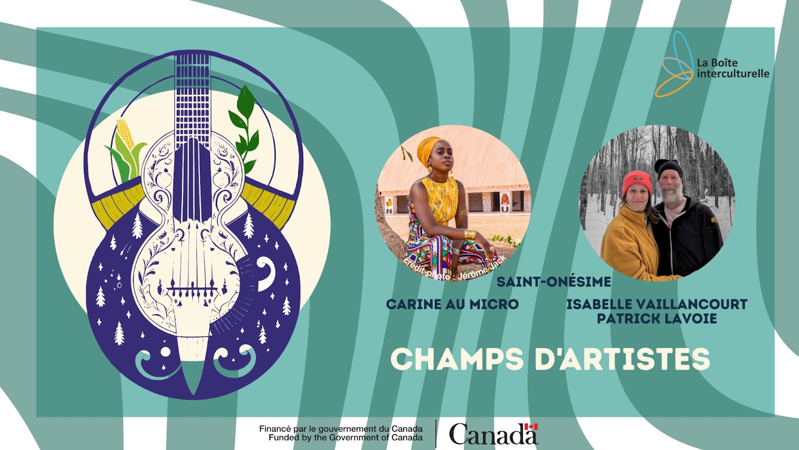 Rencontre entre Carine au Micro, Isabelle Vaillancourt et Patrick Lavoie dans le cadre du projet champs d'artiste